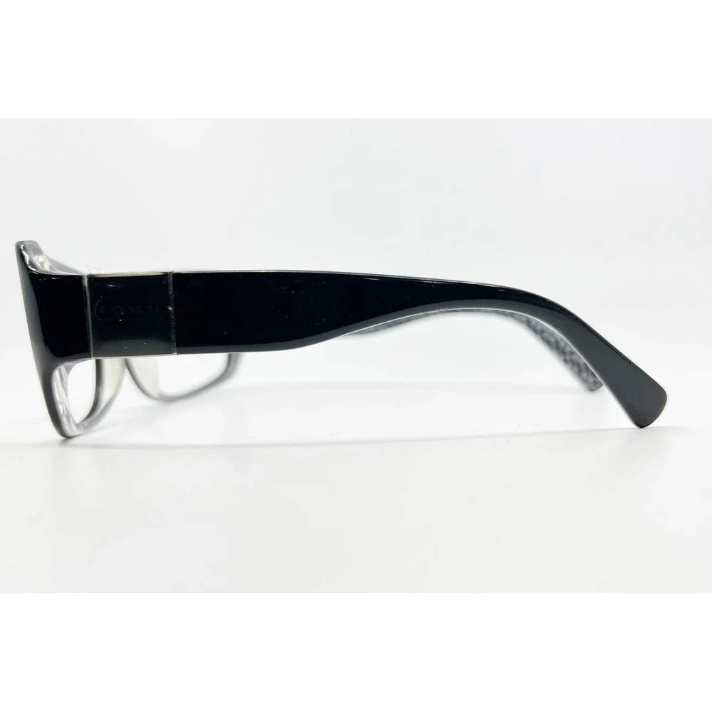 Coach Eyeglasses Womens Black Signature Pattern Rectangle Frames 51-16-135